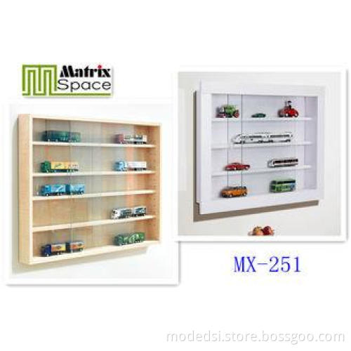 4 Layers wooden modern Wall Mounted Display Cabinet , 78 x
